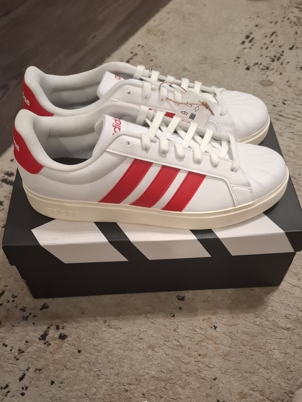 NIB Adidas Streettalk Sneakers White Red Size 9.5